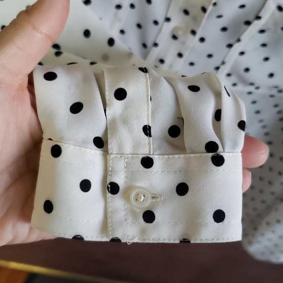 EUC Polkadot Work button up XS - Picture 5 of 6